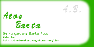 atos barta business card